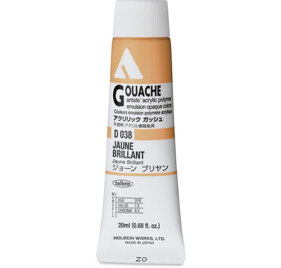Gouache acryla jaune brillant série a - 20ml