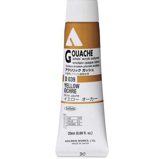 Acryla Gouache Yellow Ochre Series A - 20ml