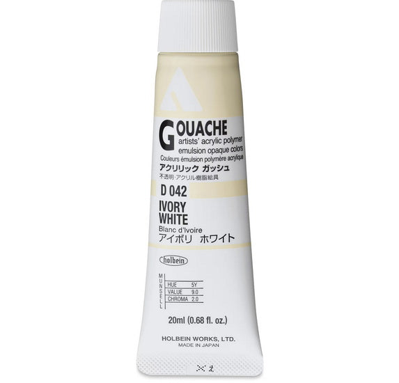 Gouache acryla blanc d'ivoire série a - 20ml