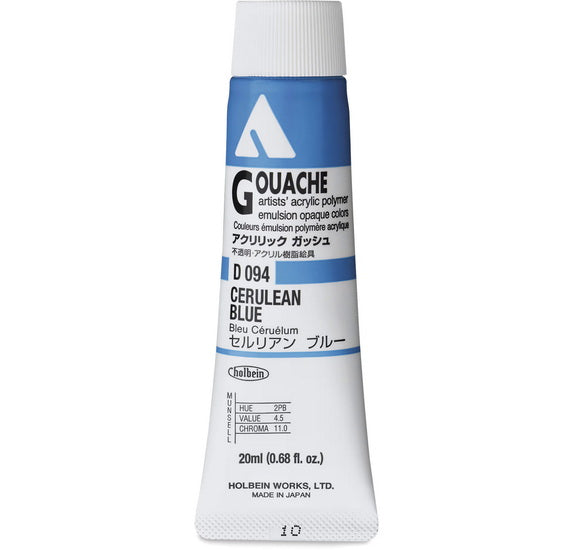 Gouache acryla bleu céruléum série a - 20ml