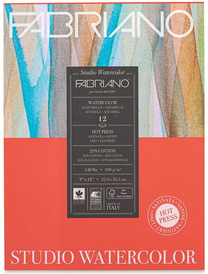 Satin Watercolor Paper Pad - 9 X 12 INCHES INCH