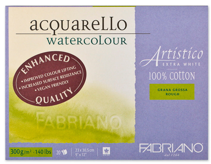 Aquarello Watercolour Paper - Extra White - TORCHON INCH - 9 X 1
