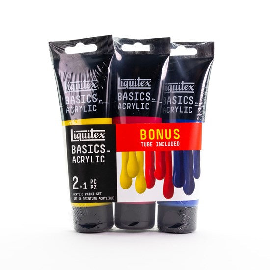 Ens. 3 acrylique basics primaires -118ml