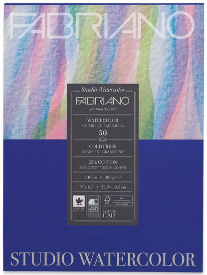 Studio Watercolour Pad - 300 g - 9 X 12 INCHES - 50 GRAMPERSQUAR