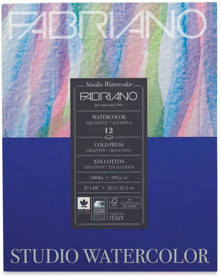 Studio Watercolour Pad - 300 g - 8 X 10 INCHES - 12 GRAMPERSQUAR