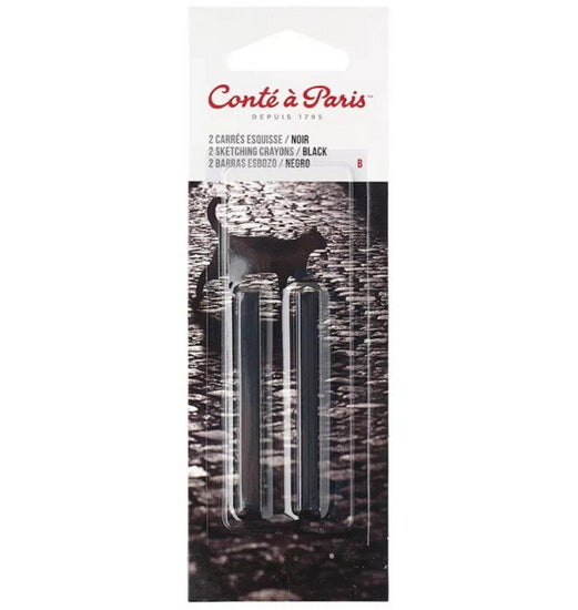 Set of 2 Sketching Crayons Black - B