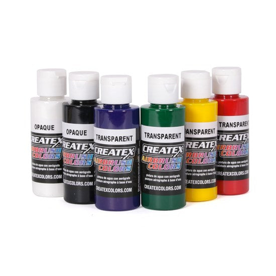 Ens. 6 couleurs pour aérographe primaires - 59ml