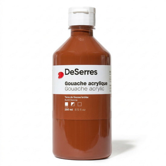 Acrylic Gouache Burnt Sienna  - 250ml