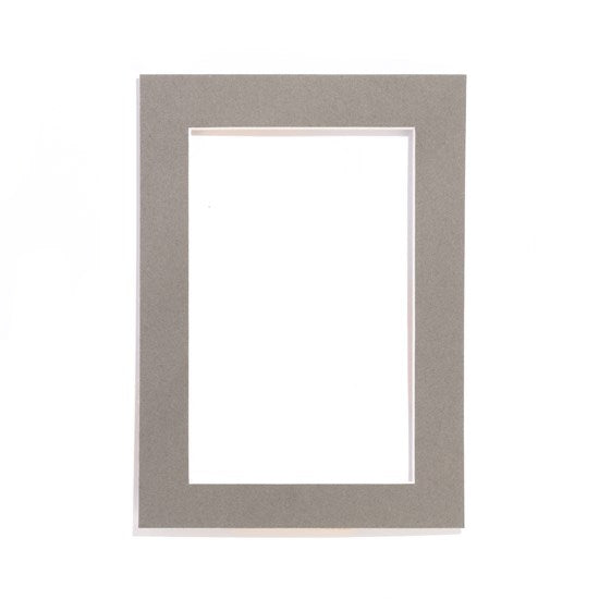 Passe-partout ph neutre gris -8x10/5x7po