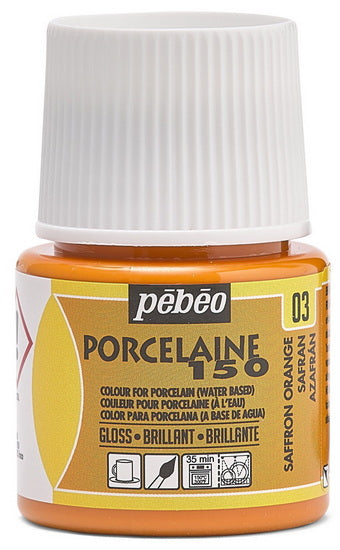 Peinture porcelaine - porcelaine 150 - 45ml - orange safran