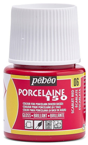 Peinture porcelaine - porcelaine 150 - 45ml - rouge ecarlate
