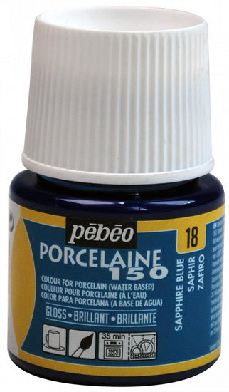 Peinture porcelaine - porcelaine 150 - 45ml - bleu saphir