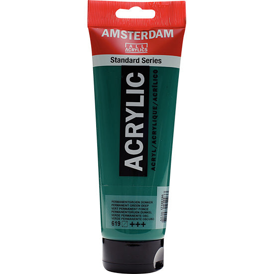 Acrylique amsterdam  vert permanent foncé - 250ml