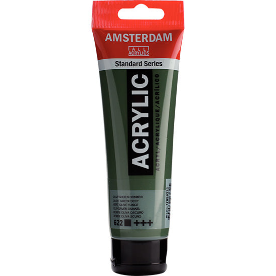 Acrylique amsterdam  vert olive foncé - 120ml