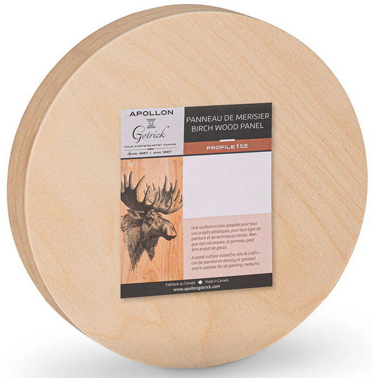 Panneau de bois galerie rond - 6po