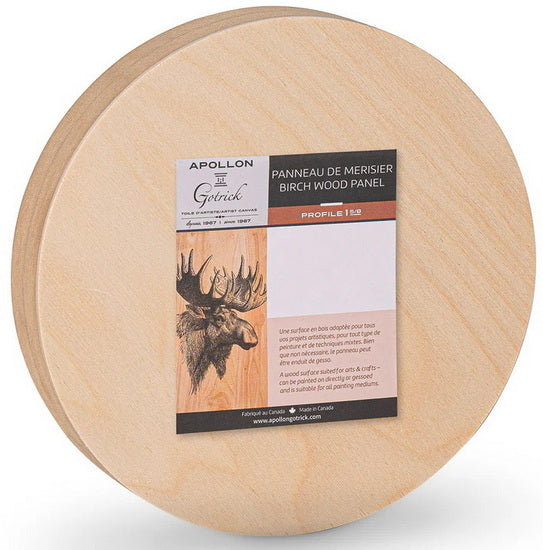 Wood panel gallery round - 10"