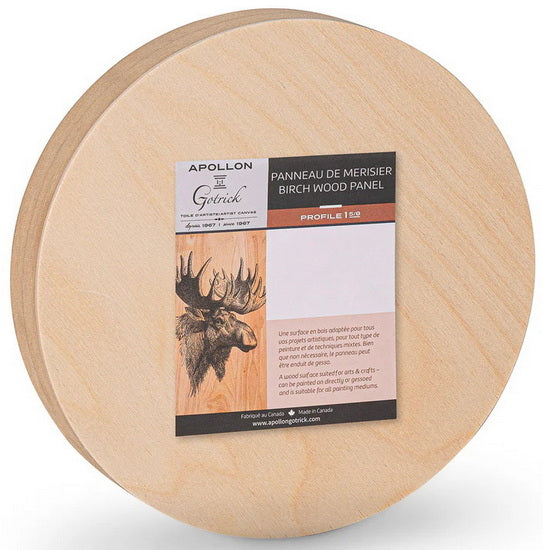 Panneau de bois galerie rond - 14po