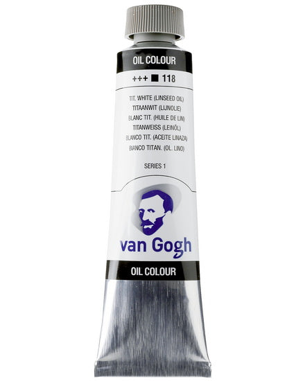 Huile van gogh  blanc de titane huile lin - 40ml série 1