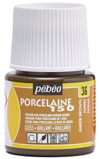 Porcelain paint - porcelaine 150 - 45ml - amber brown