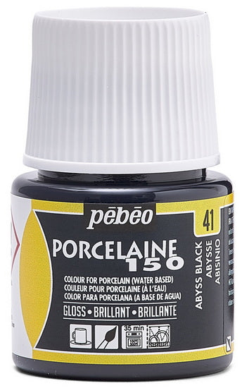 Peinture porcelaine - porcelaine 150 - 45ml - noir abysse