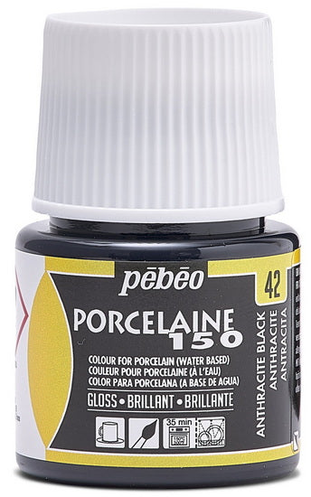 Peinture porcelaine - porcelaine 150 - 45ml - noir anthracite