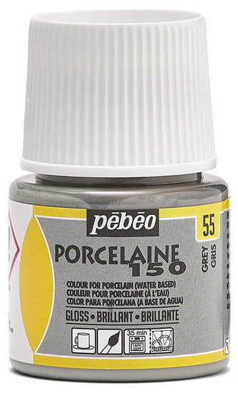 Porcelain paint - porcelaine 150 - 45ml - grey