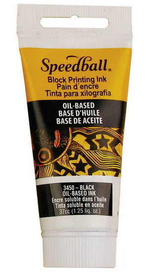 Encre linogravure - huile - noir - 1.25oz