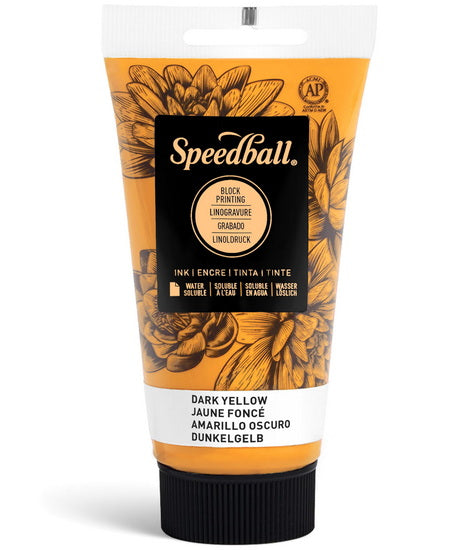 Encre linogravure - jaune foncé - 8oz