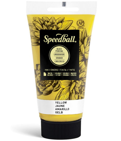 Encre linogravure - jaune - 8oz