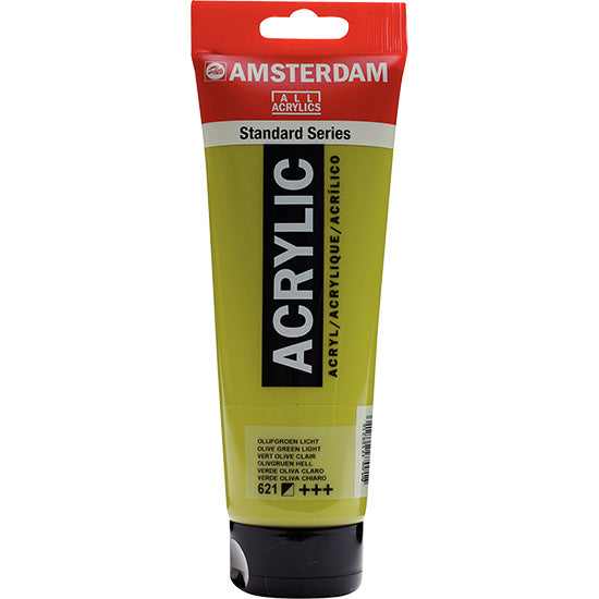 Acrylique amsterdam  vert olive clair - 250ml