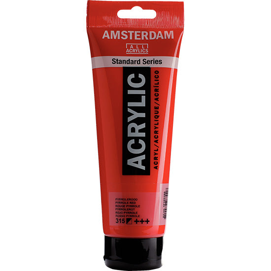 Acrylique amsterdam  rouge pyrrole - 250ml