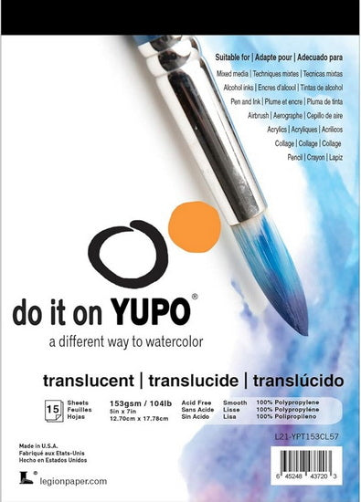 Yupo Translucent Multipurpose Pad 5 X 7 Inches