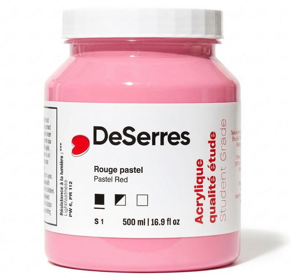 Student Acrylic Pastel Red - 500ml
