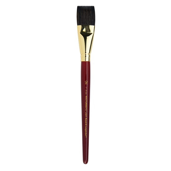 Nocturna Brush Short Handle Flat Wash 1"