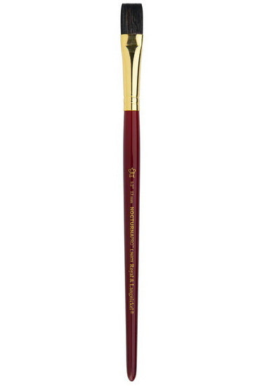 Nocturna Brush Short Handle Flat Wash 1/2"