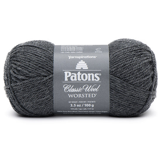 Classic wool yarn #4 - 100g - dark gray mix
