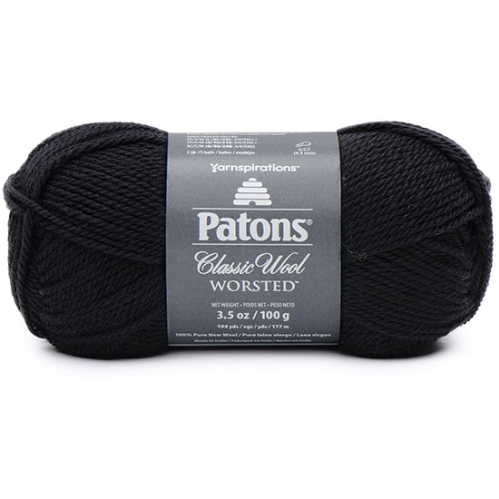 Classic wool yarn #4 - 100g - black