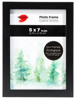 Cadre photo en bois noir - 5x7po