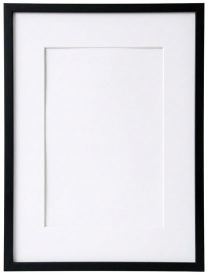Photo Frame Wood Black - 12X18" mat 9X12"