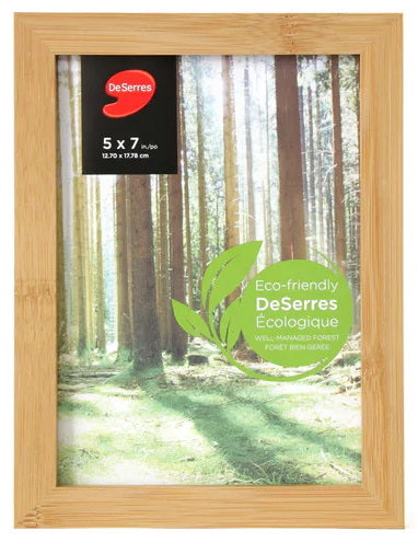 Cadre photo en bambou naturel - 5x7po