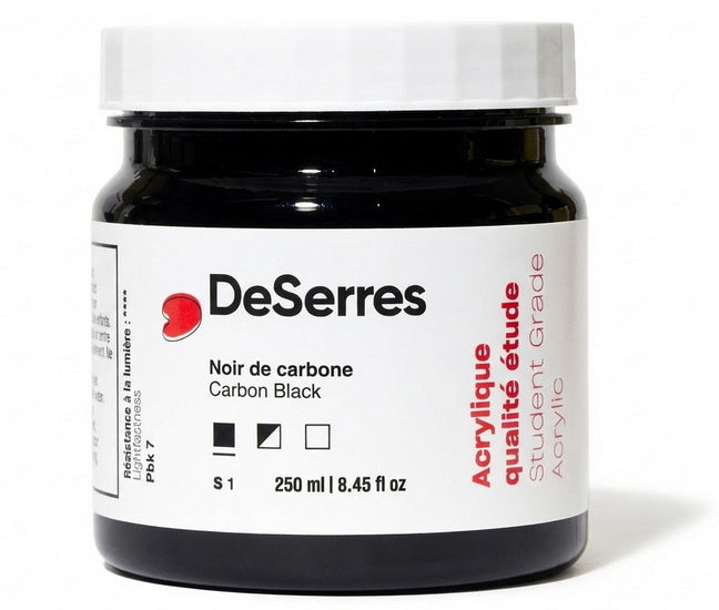 Student Acrylic Carbon Black - 250ml
