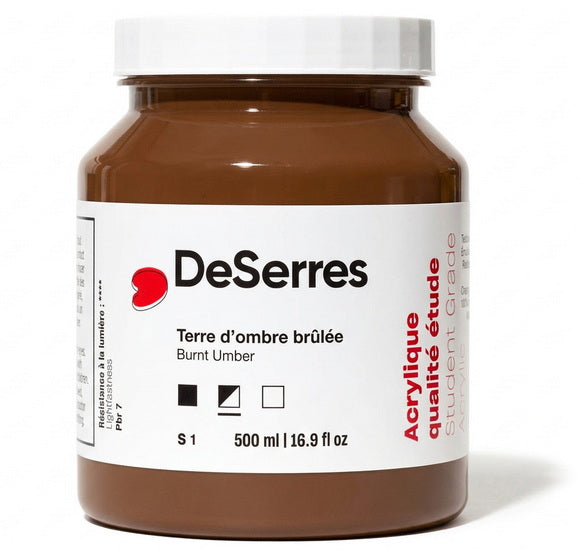 Student Acrylic Burnt Umber - 500ml