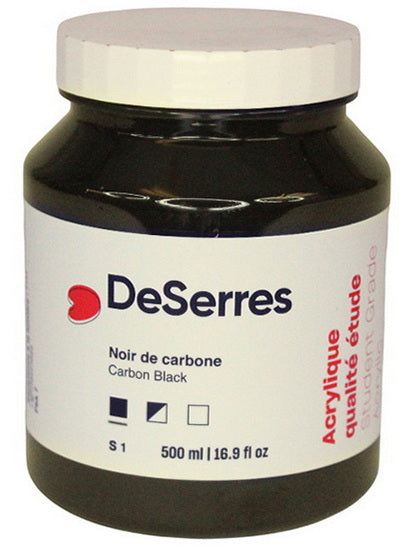 Student Acrylic Carbon Black - 500ml