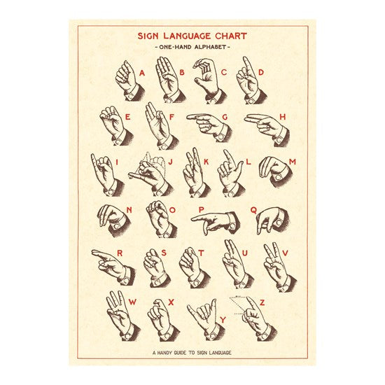 Sign Language Poster - 20x28in