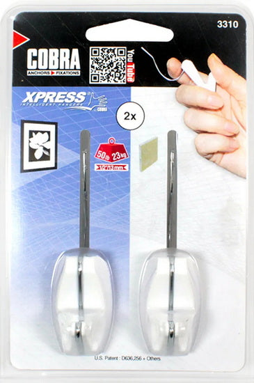 Ensemble de crochets xpress® - blanc, 2 morceaux