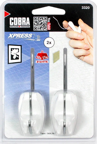 Ensemble de crochets xpress® - blanc, 2 morceaux