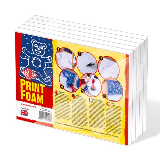 Set of 5 Printfoam Sheets 10mm - A4