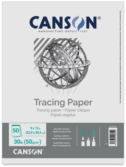 Tracing paper pad - 30lbs - 9x12in (50s)