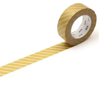 MT WASHI 15MMX7M stripe gold