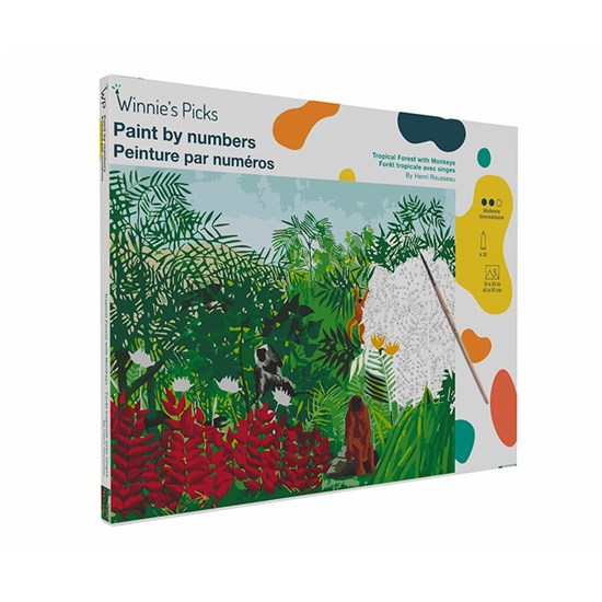 Paint by Numbers - Tropical Forest with Monkeys